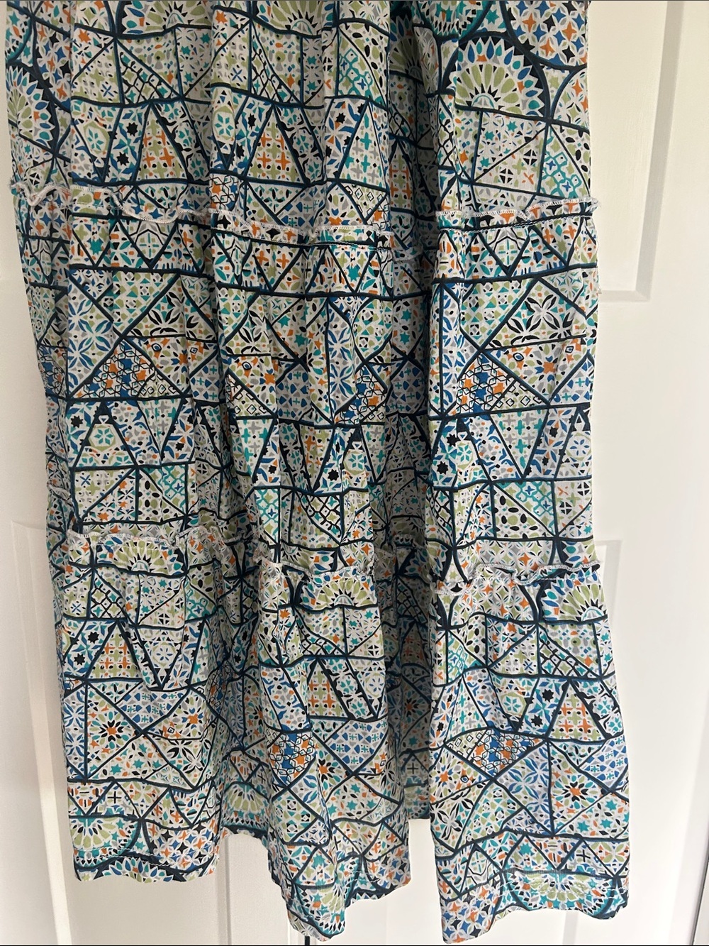 Mavi Multicolor Geometric Print Sundress with Spaghetti Straps - Picture 5 of 9